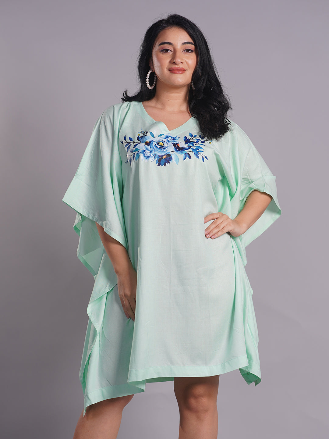 Mint Rayon Kaftan - Florita