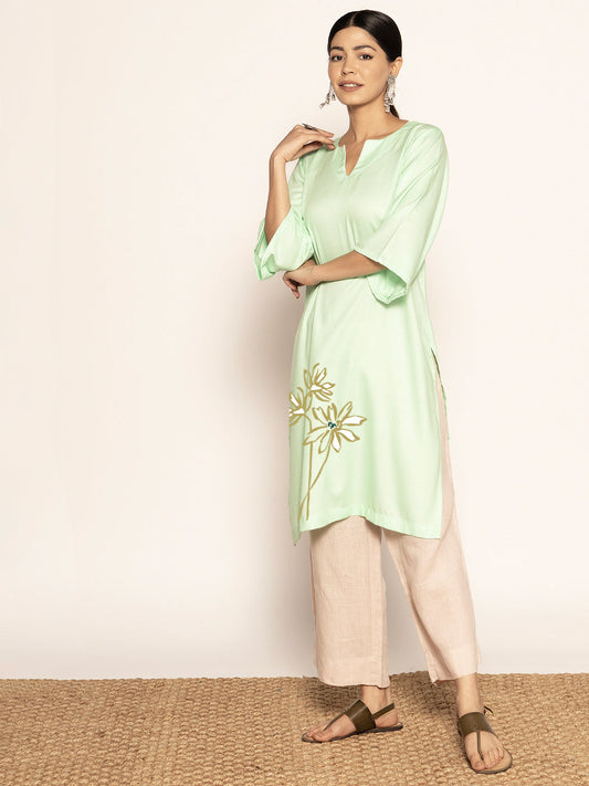 Mint Rayon LongKurta - Dipta