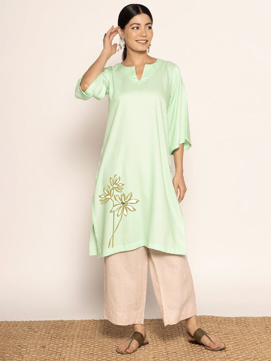 Mint Rayon LongKurta - Dipta