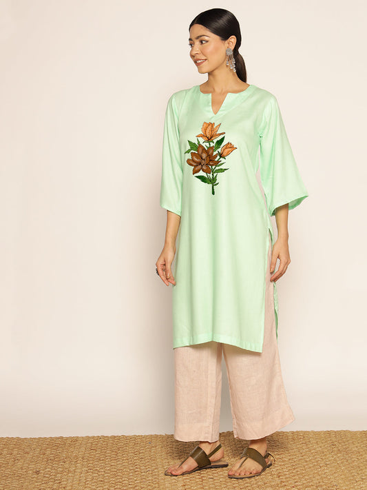 Mint Rayon LongKurta - Priyangu