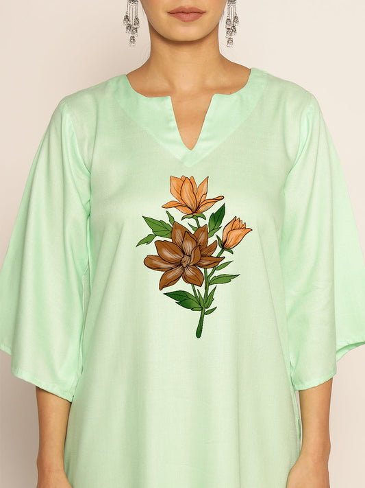 Mint Rayon LongKurta - Priyangu