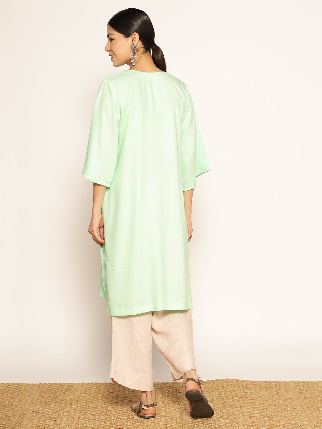 Mint Rayon LongKurta - Priyangu