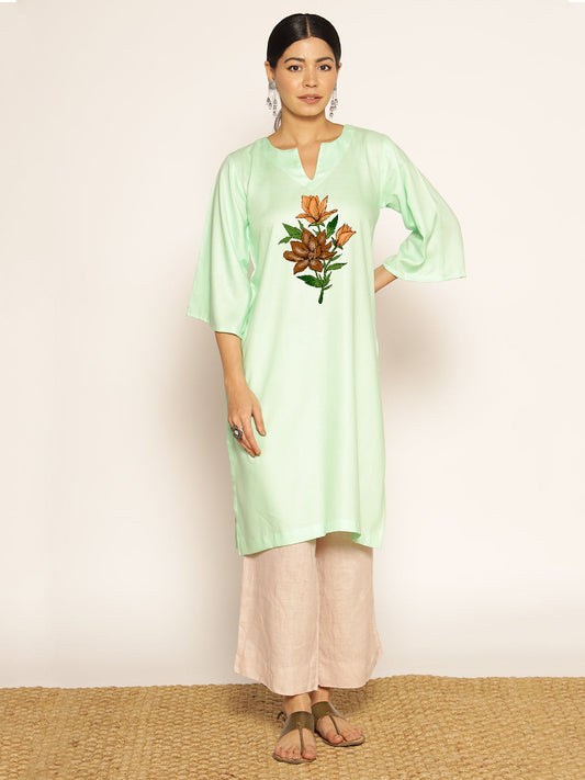 Mint Rayon LongKurta - Priyangu