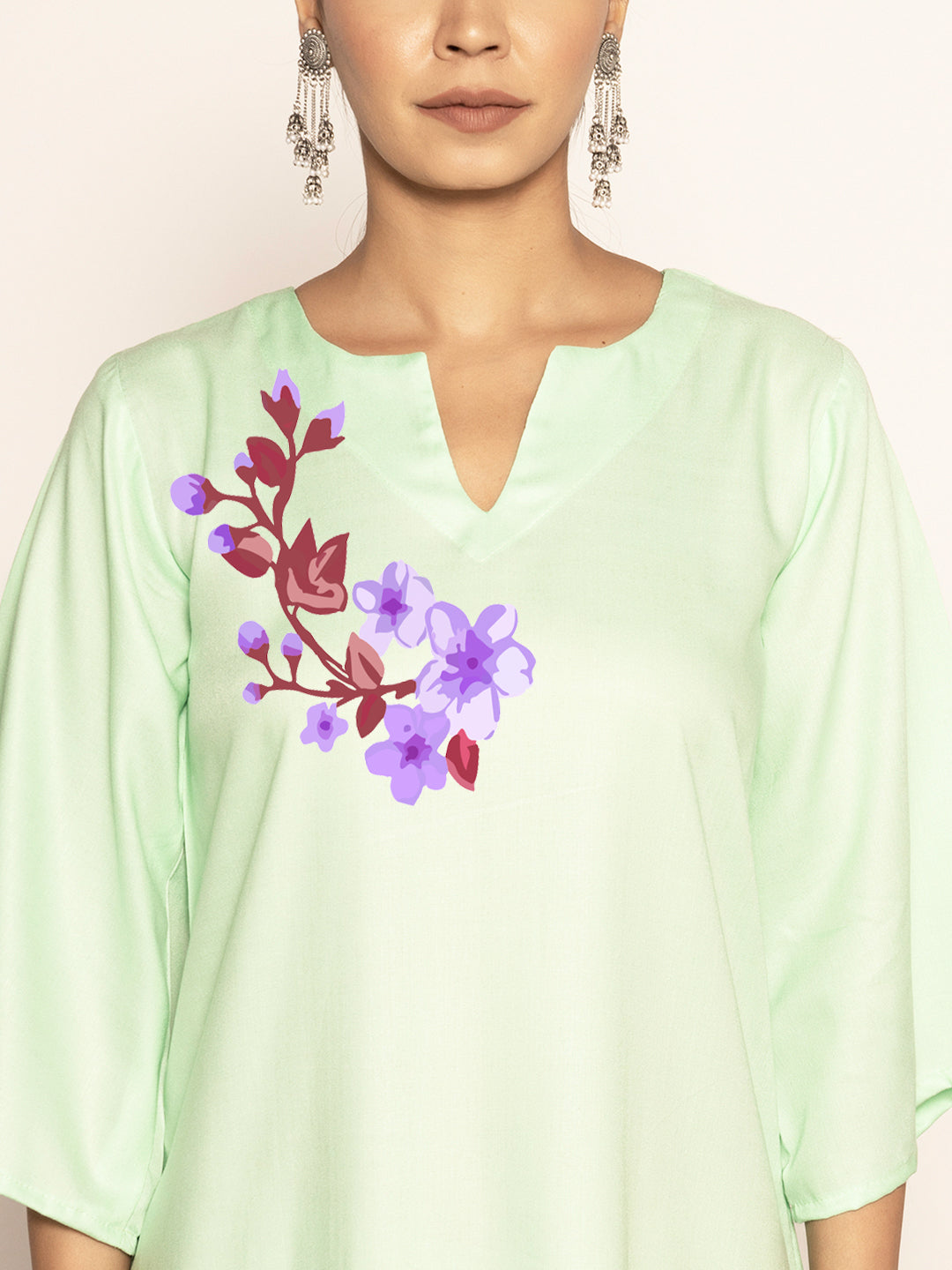 Mint Rayon LongKurta - Surabhi