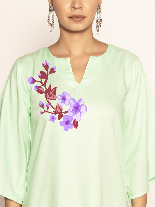 Mint Rayon LongKurta - Surabhi