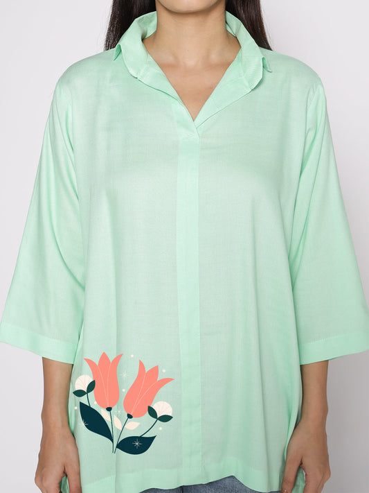 Mint Rayon ShirtTop - Kielo