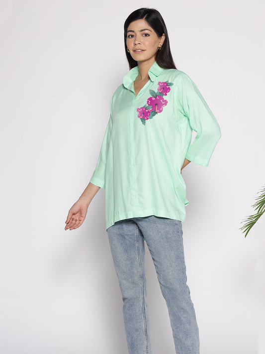 Mint Rayon ShirtTop - Verbena