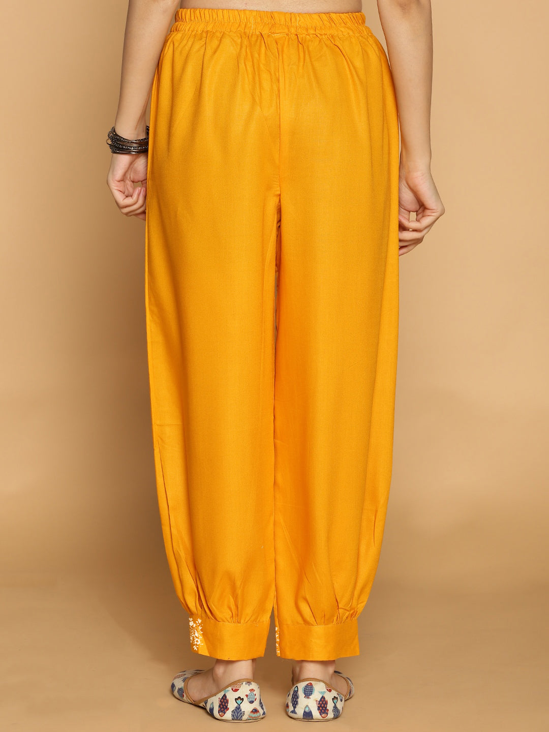 Mustard Rayon Afghani Salwar - Lilywhite