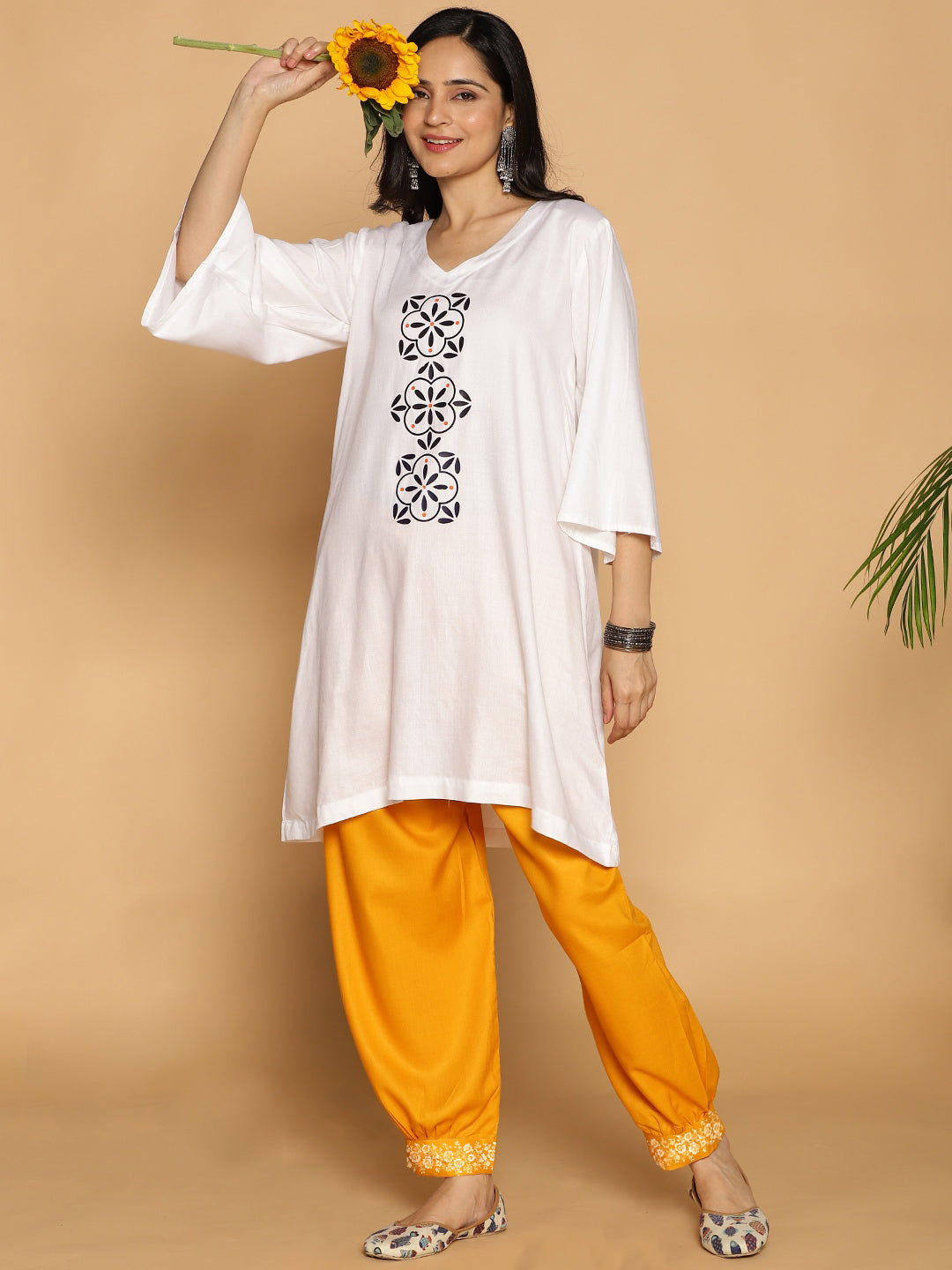 Mustard Rayon Afghani Salwar - Lilywhite