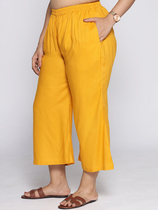 Mustard Rayon Culottes