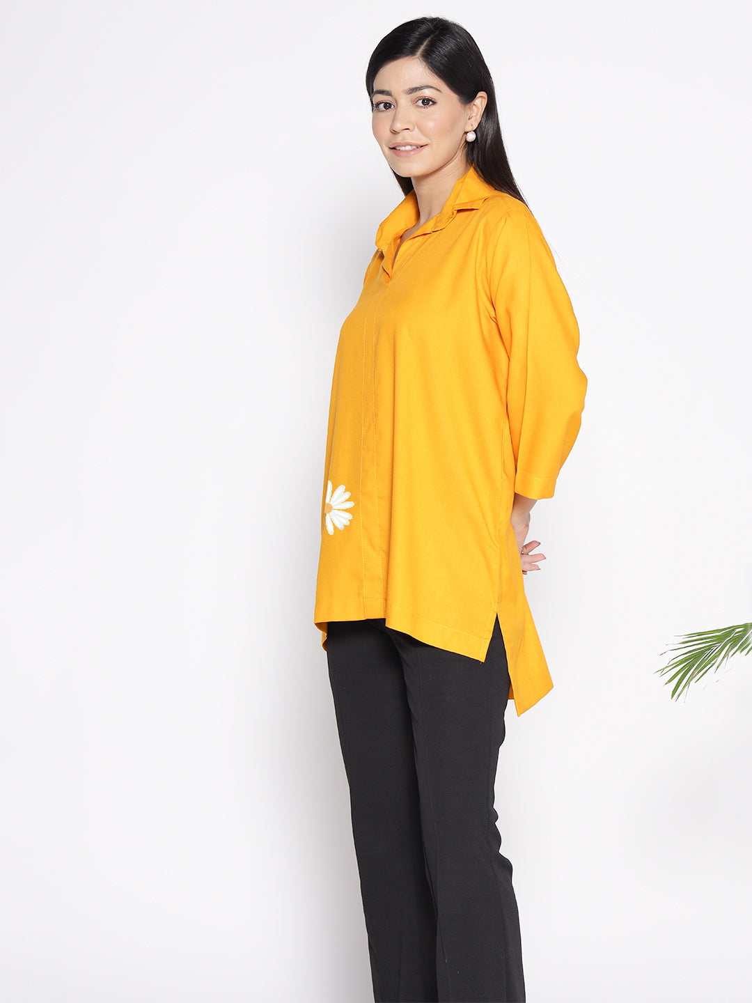 Mustard Rayon ShirtTop - Krizantem