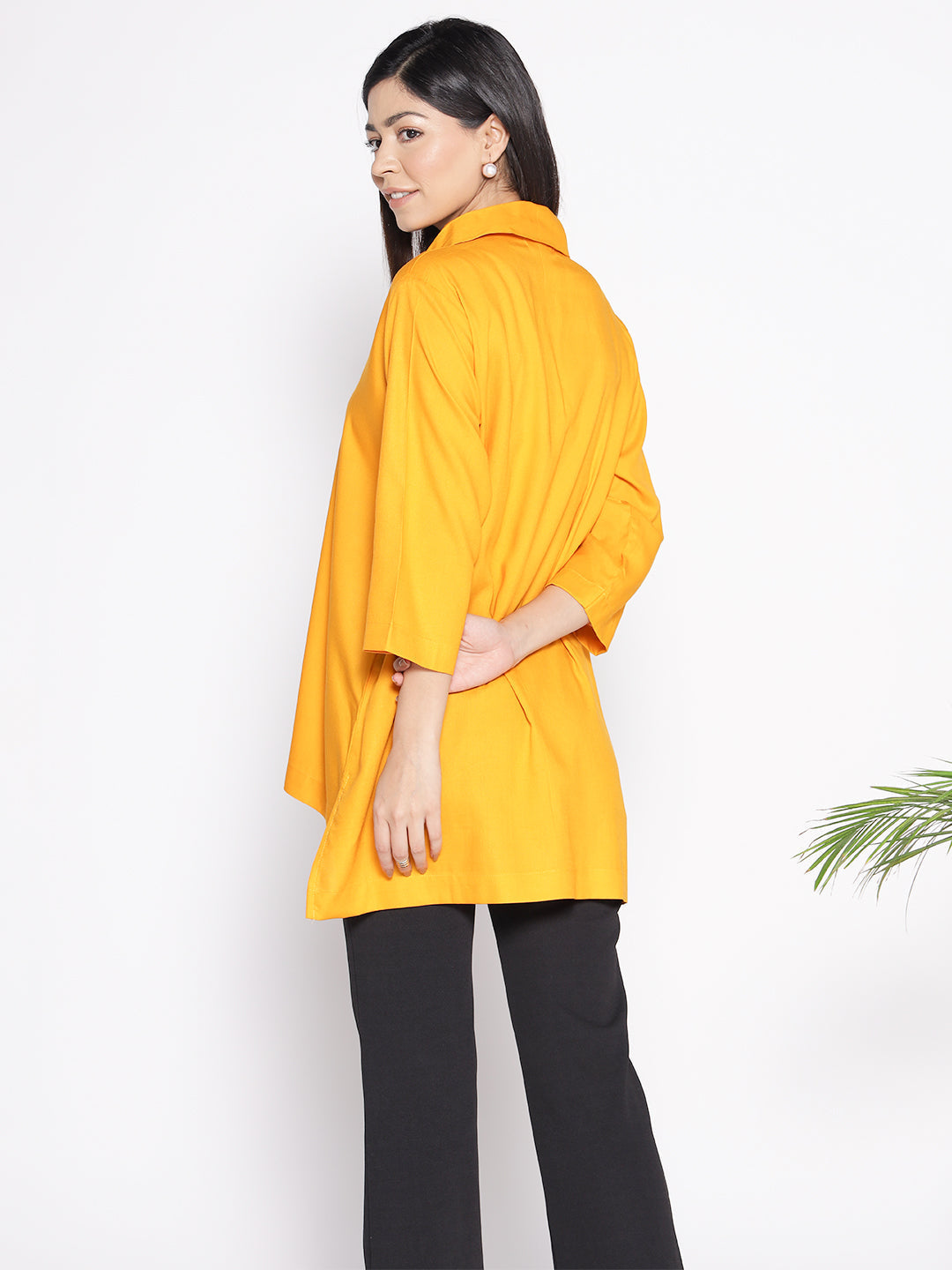 Mustard Rayon ShirtTop - Krizantem