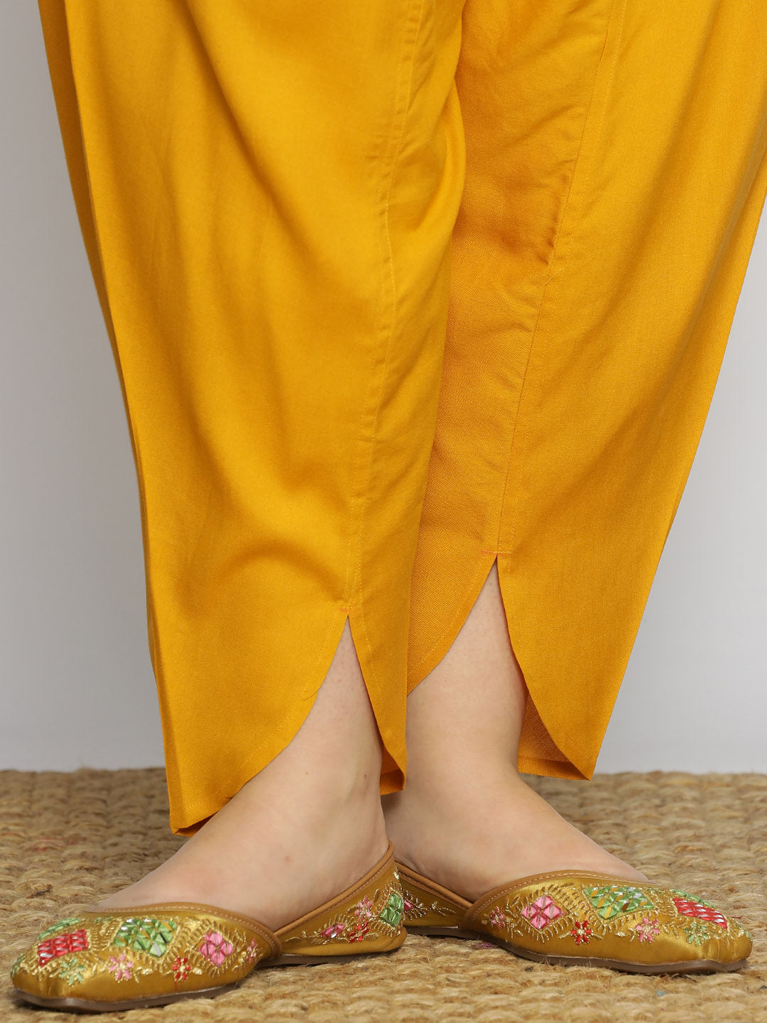 Mustard Rayon Tulip Salwar