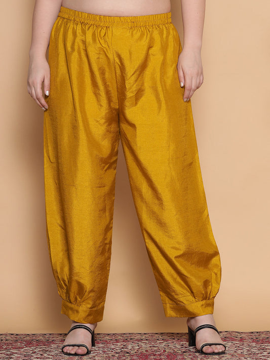 Mustard Silk Afghani Salwar