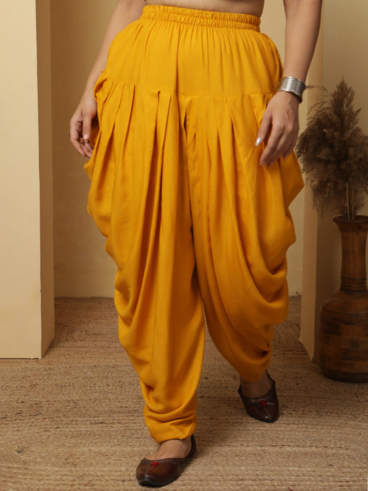 Mustard Rayon Dhoti