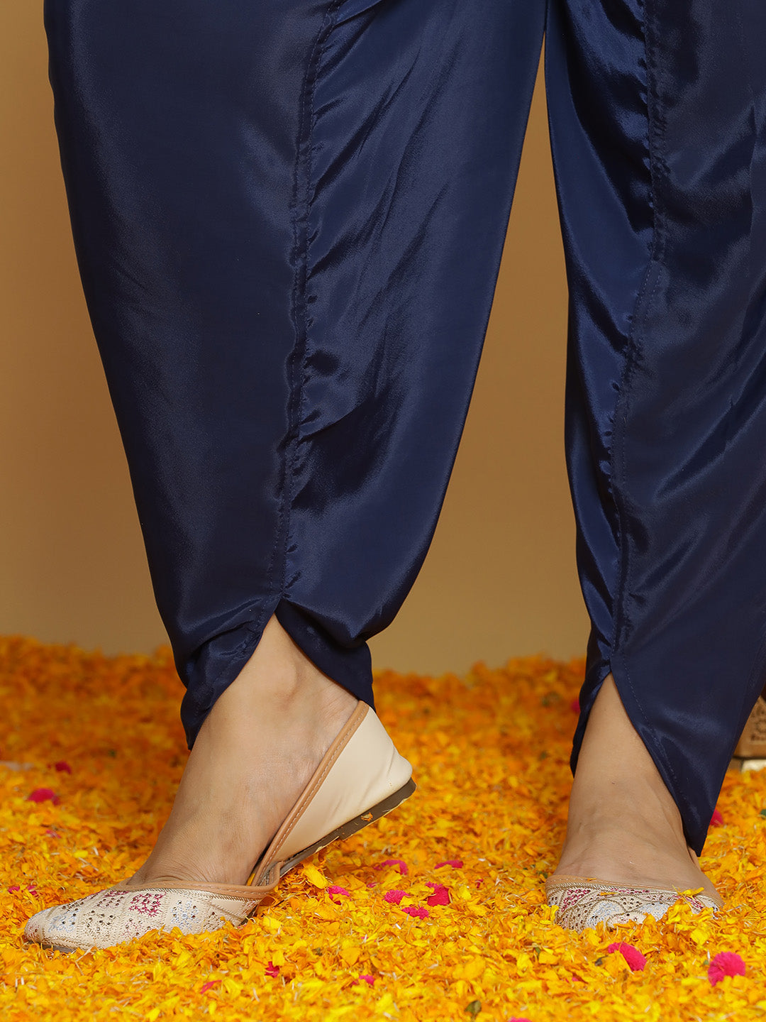 Navy Crepe Silk Tulip Salwar