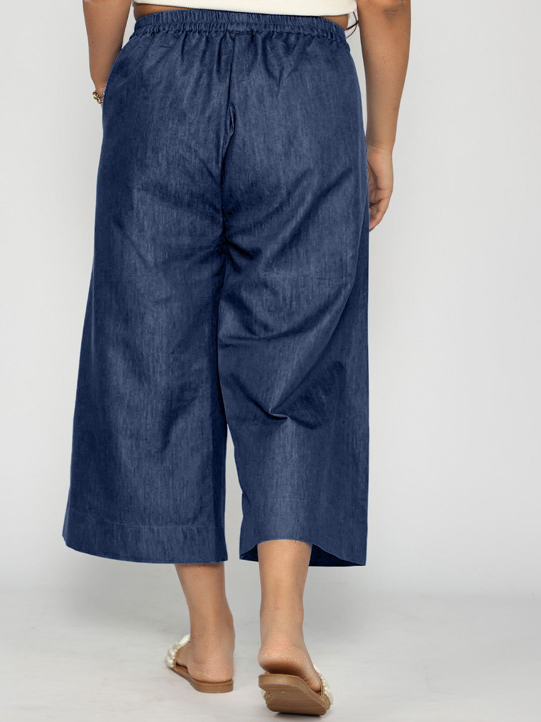 Navy Denim Culottes