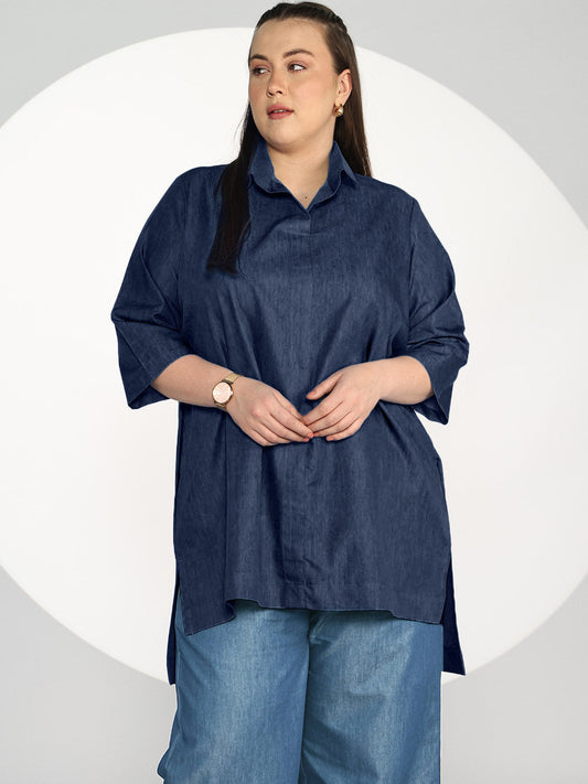 Navy Denim ShirtTop