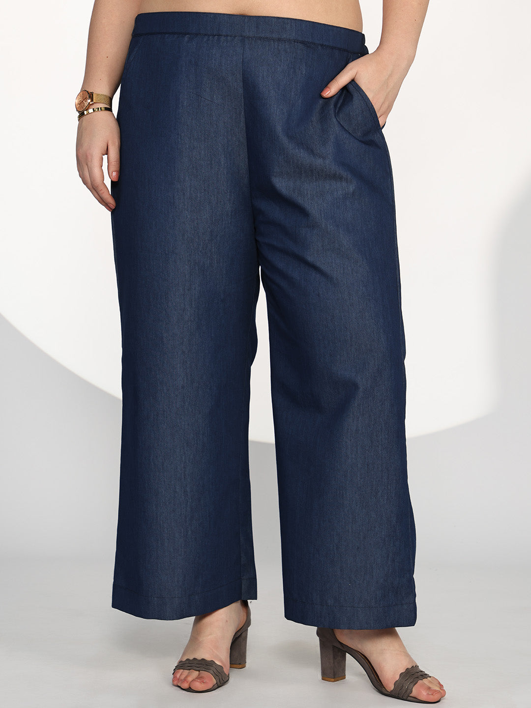 Navy Denim Trousers