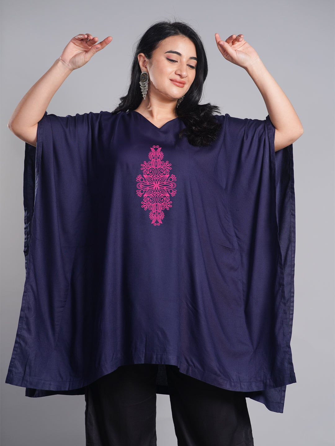 Navy Kaftan Kurta - Impression