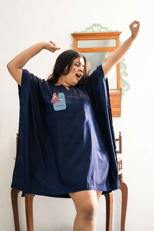 Navy Kaftan Nightdress - Detox