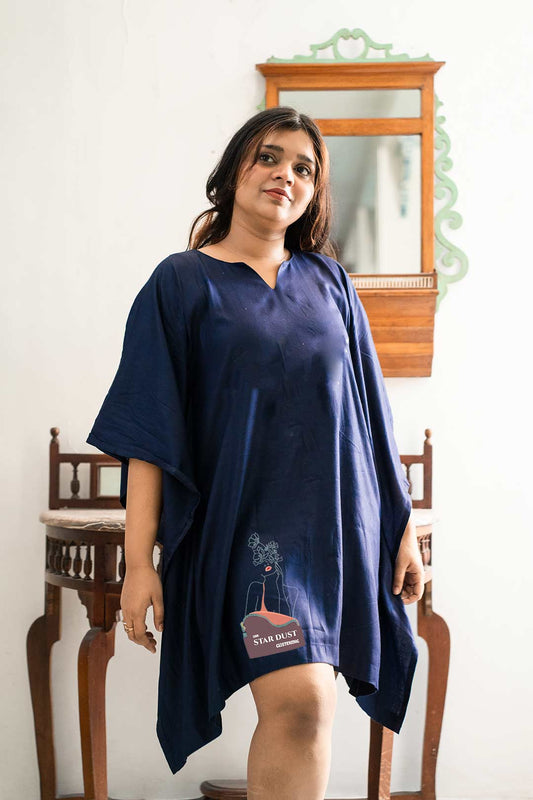 Navy Kaftan Nightdress - ShineOn