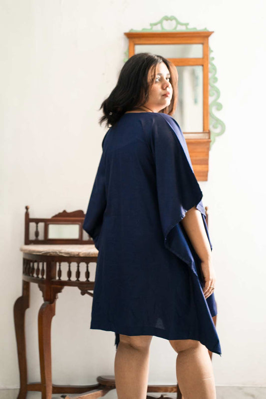 Navy Kaftan Nightdress - ShineOn