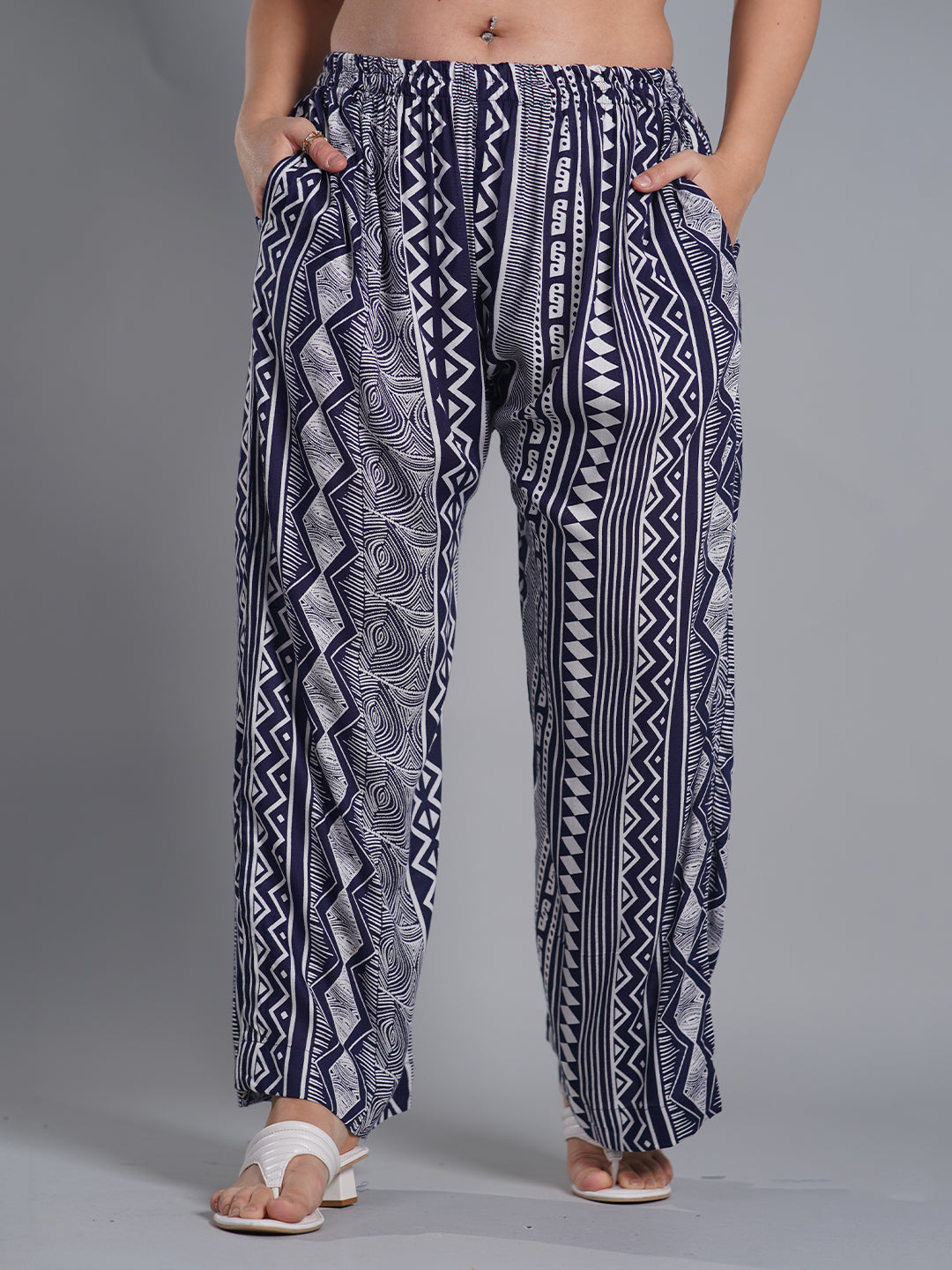Navy PalazzoPants - ZigZag