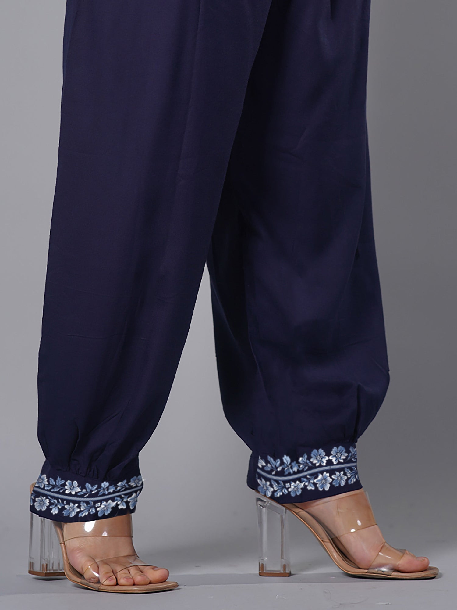 Navy Rayon Afghani Salwar - Mariposa