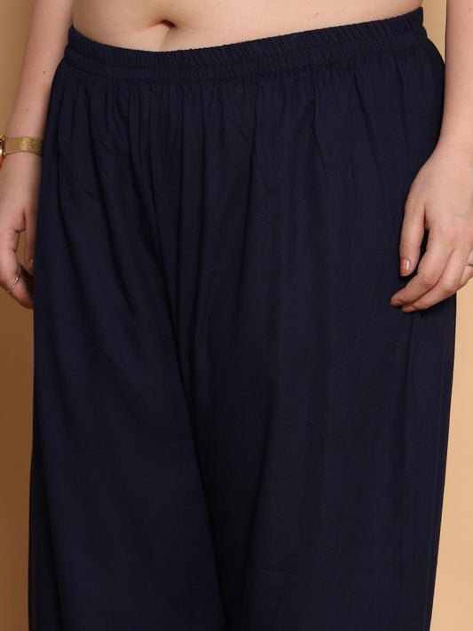 Navy Rayon Balloon Salwar