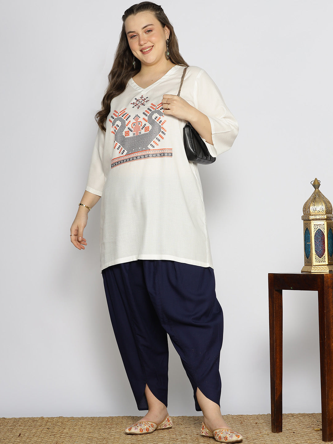 Navy Rayon Tulip Salwar