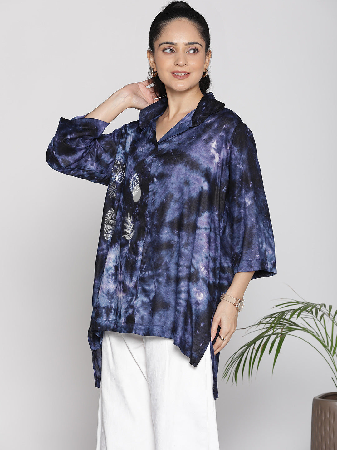 Navy TieDye ShirtTop - Spheres