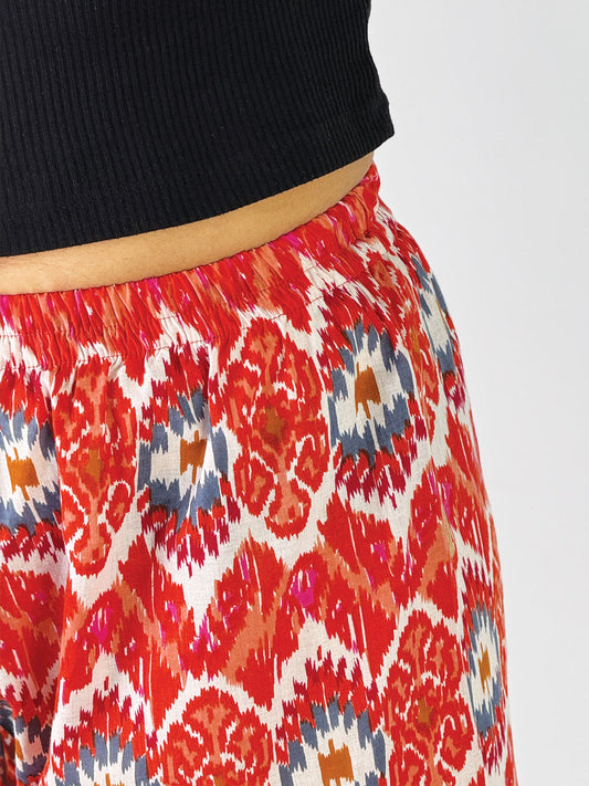 Orange Ikat Balloon Salwar