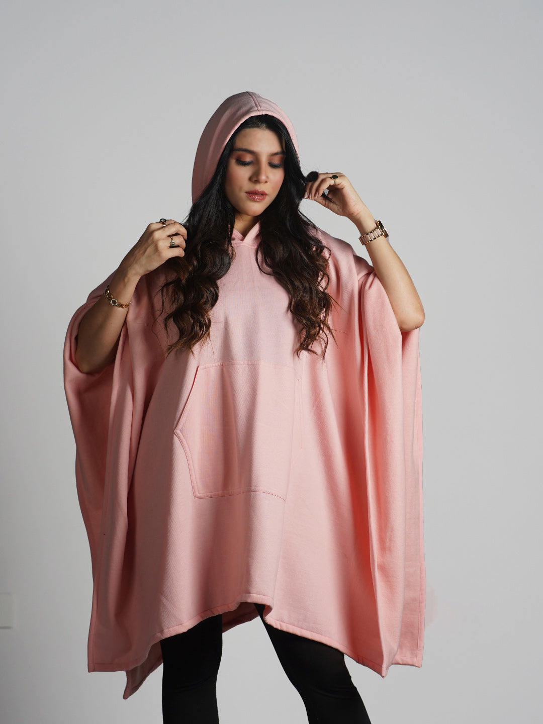 Peach Poncho Hoodie