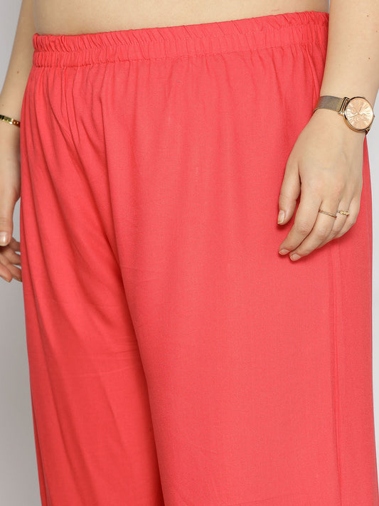 Peach Rayon Afghani Salwar