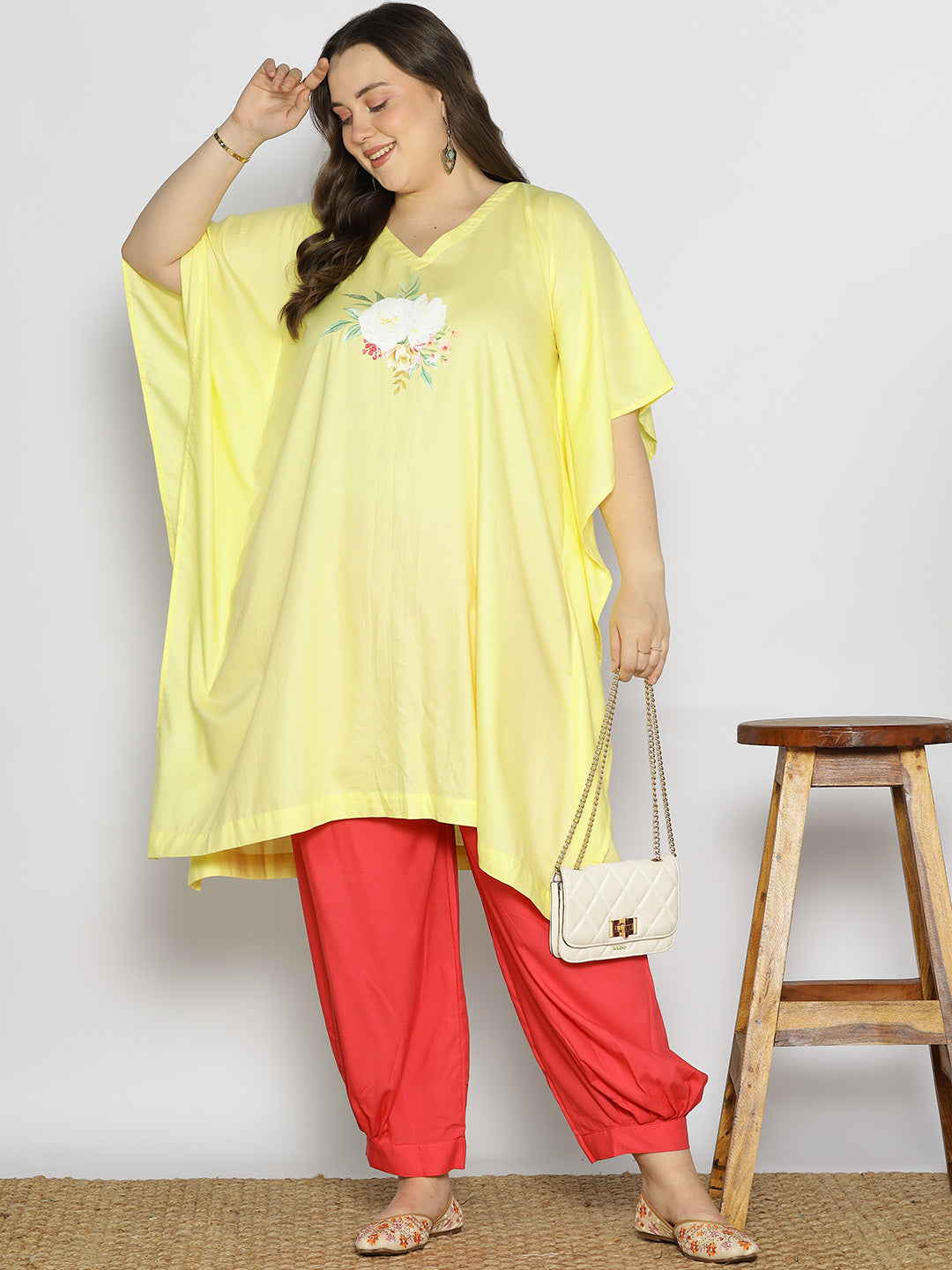 Peach Rayon Afghani Salwar