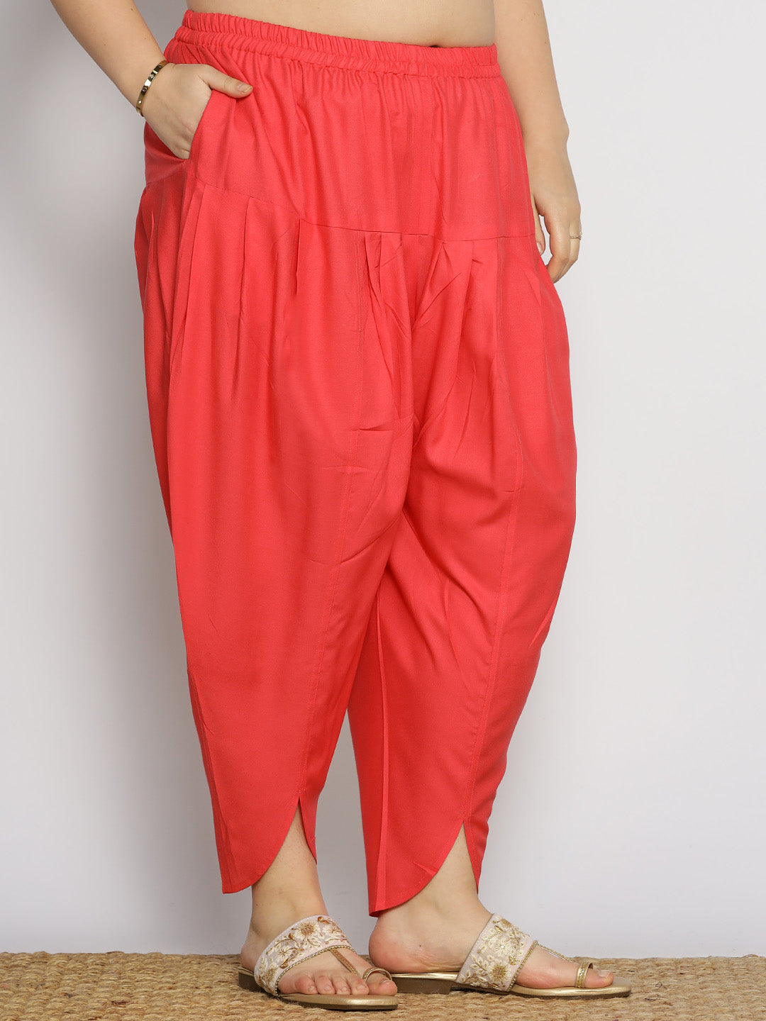 Peach Rayon Tulip Salwar