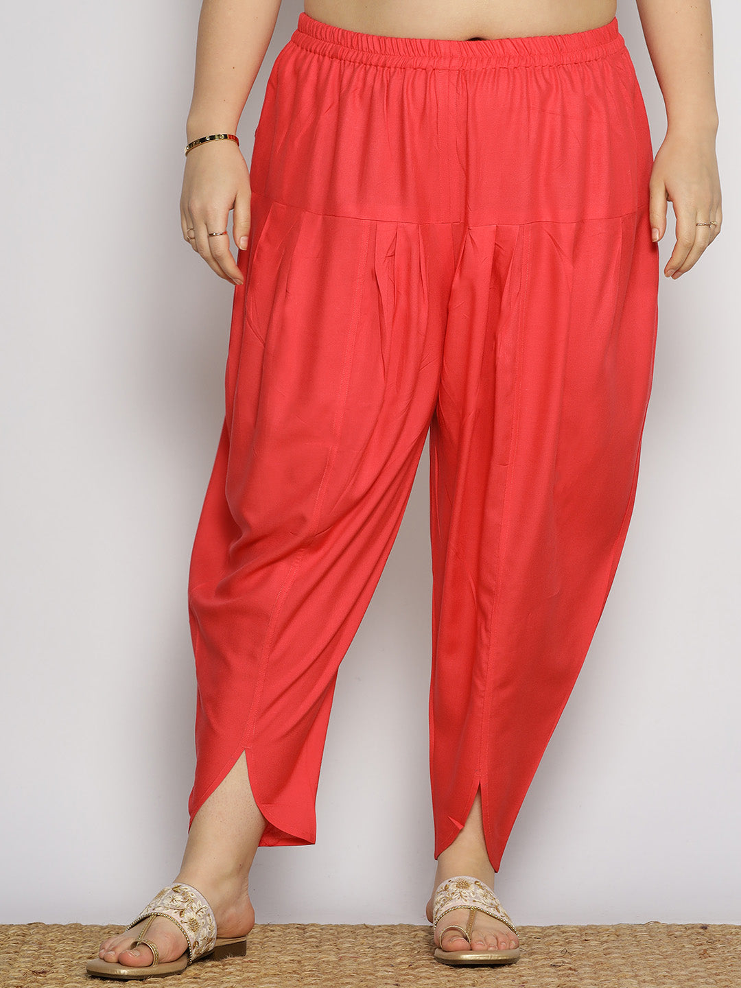 Peach Rayon Tulip Salwar