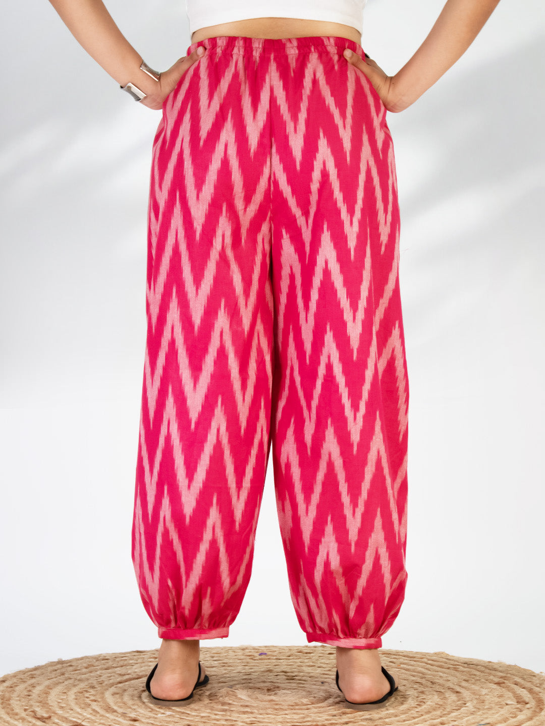 Pink Ikat Balloon Salwar