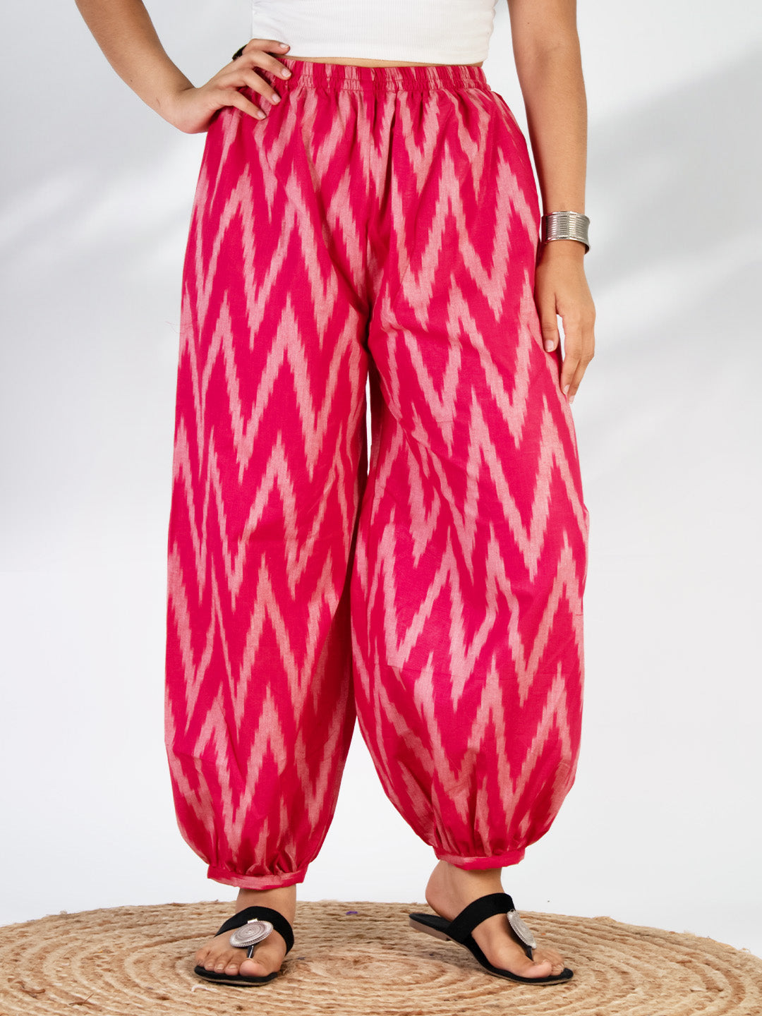 Pink Ikat Balloon Salwar