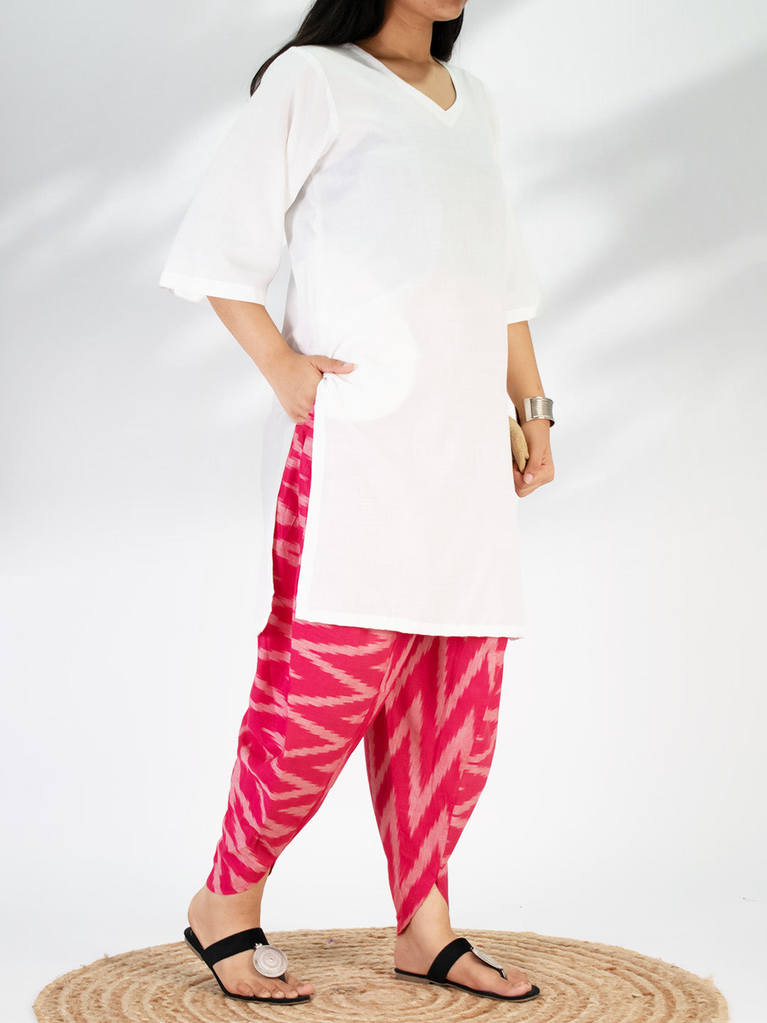 Pink Ikat Tulip Salwar
