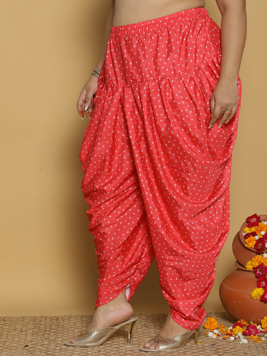 PinkBandhani Crepe Silk Dhoti