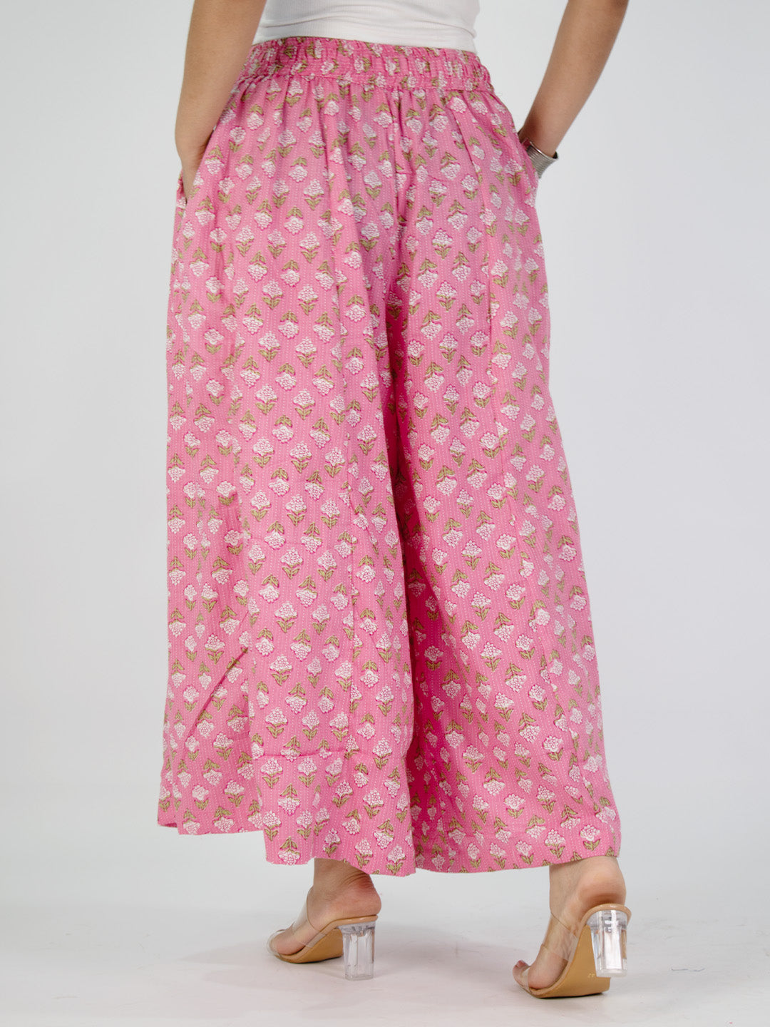 Printed Cotton Flared Palazzo - Rangeli