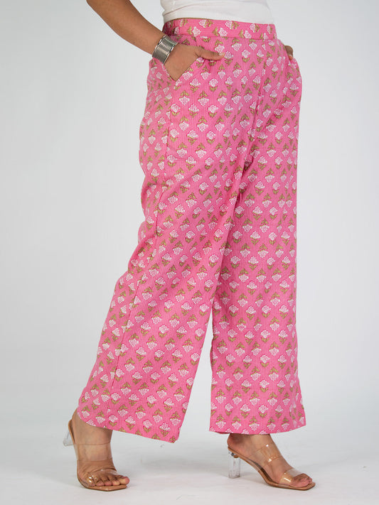Printed Cotton Palazzo Pants - Rangeli