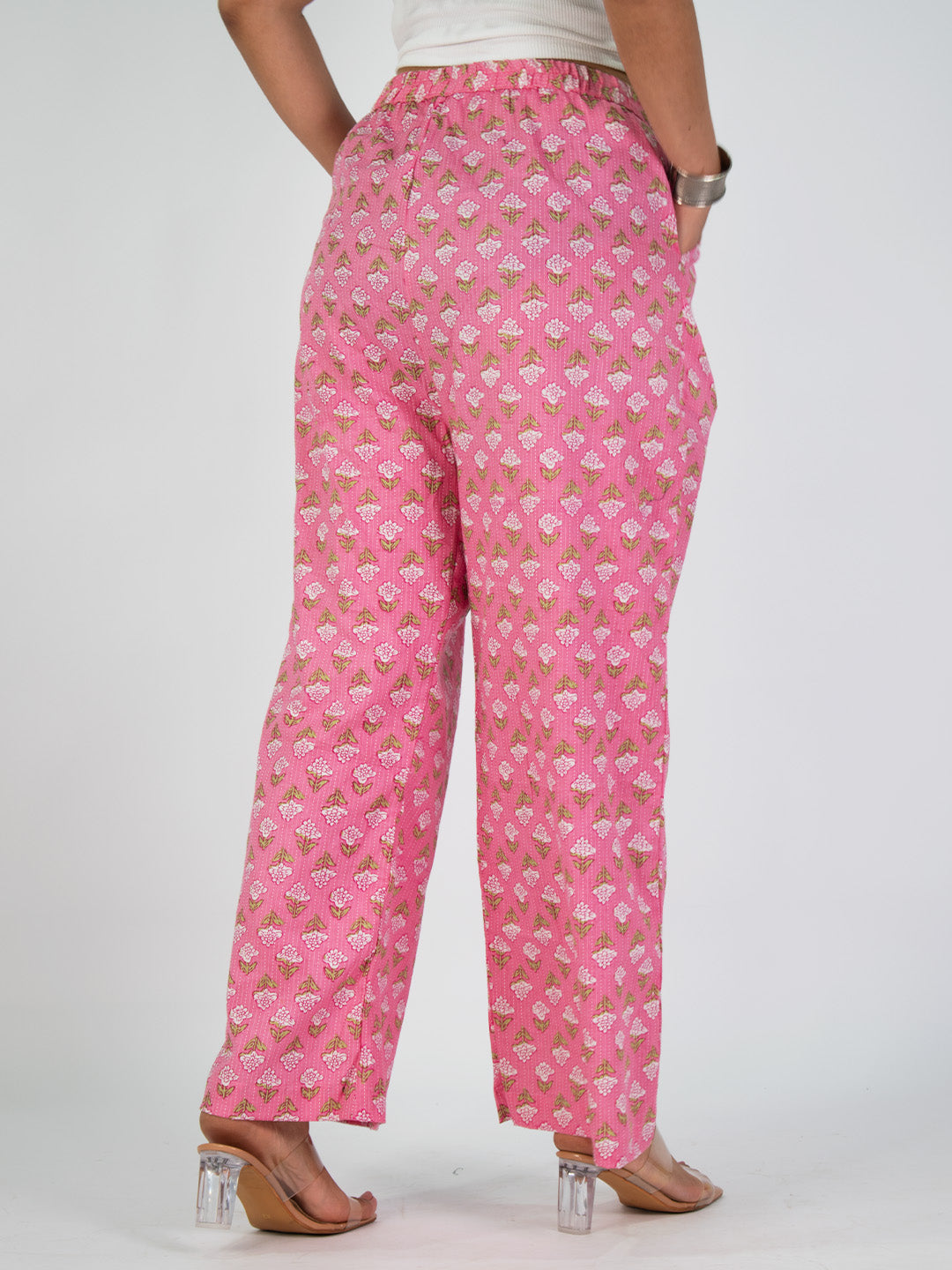 Printed Cotton Palazzo Pants - Rangeli