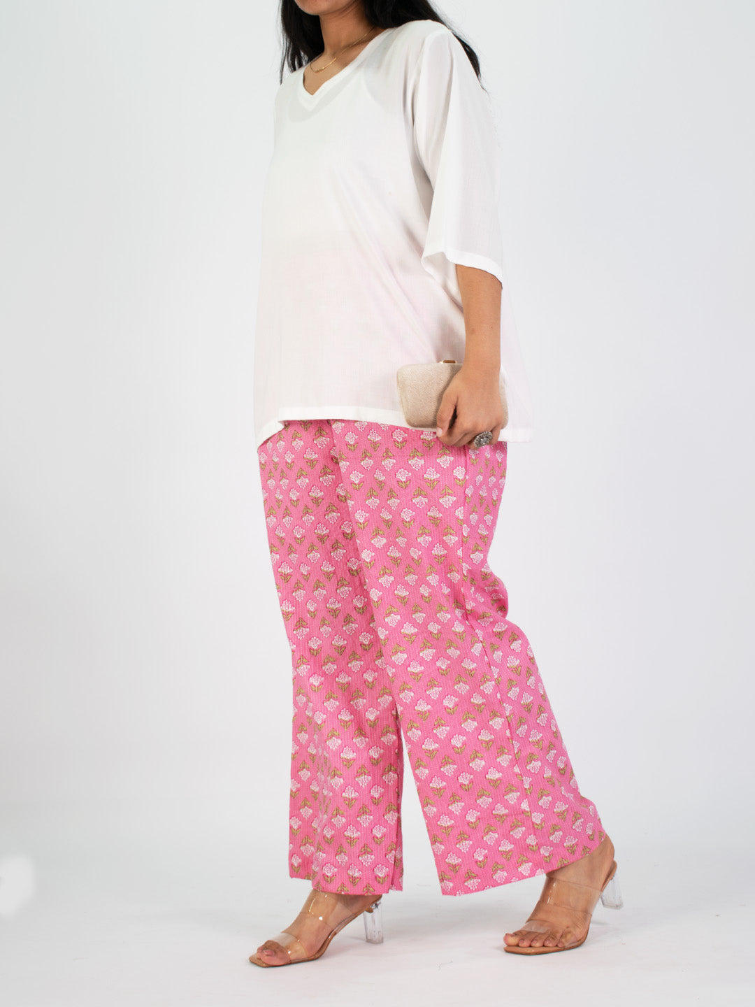 Printed Cotton Palazzo Pants - Rangeli