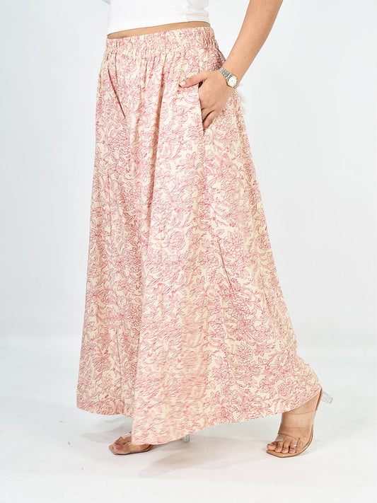 Printed Rayon Flared Palazzo - Rosevale