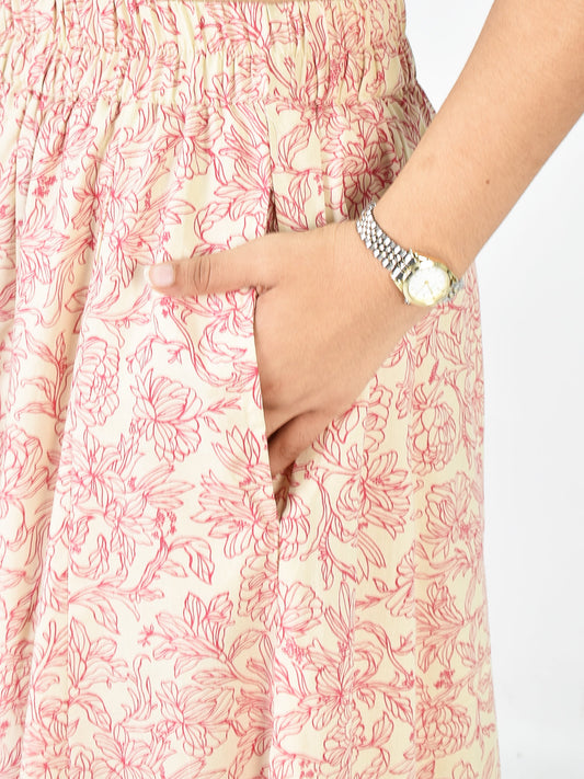 Printed Rayon Flared Palazzo - Rosevale
