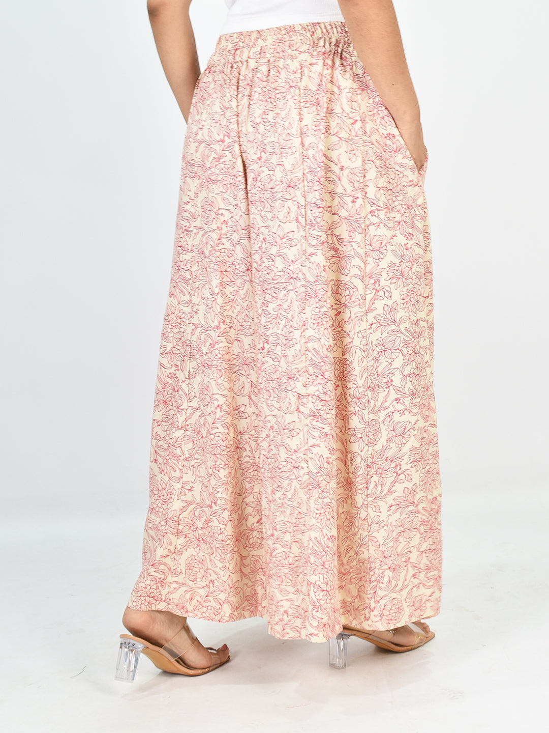 Printed Rayon Flared Palazzo - Rosevale