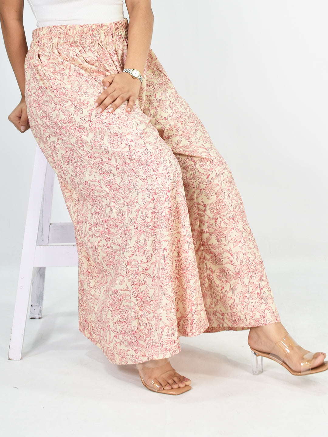 Printed Rayon Flared Palazzo - Rosevale